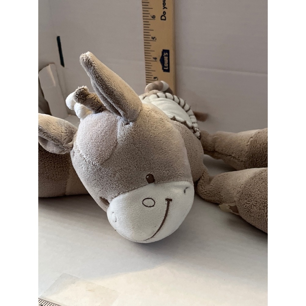 Nattou Alex the‎ Donkey Plush Stuffed Animal Beige Cream 19600077A 9 Inch